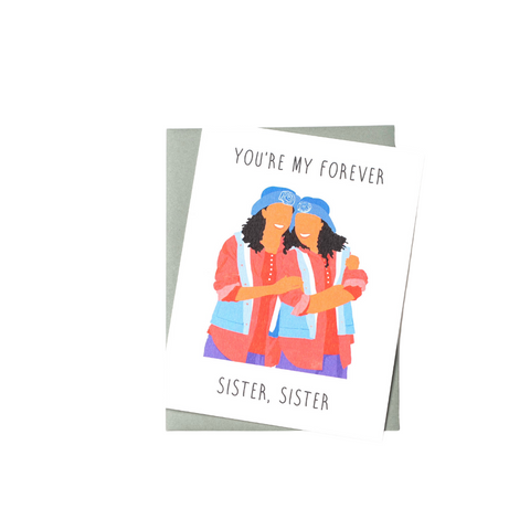 friendship appreciation card with illustration of Tia and Tamera from sister sister